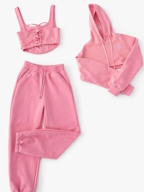 MarhaAcunaSportWear Pink Women's Cozy Fleece Joggers - Track Pants
